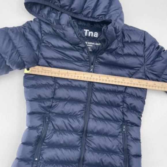 Aritzia TNA Botanie‎ Goose Down Packable Puffer Jacket Navy blue, size xxs - Picture 11 of 11